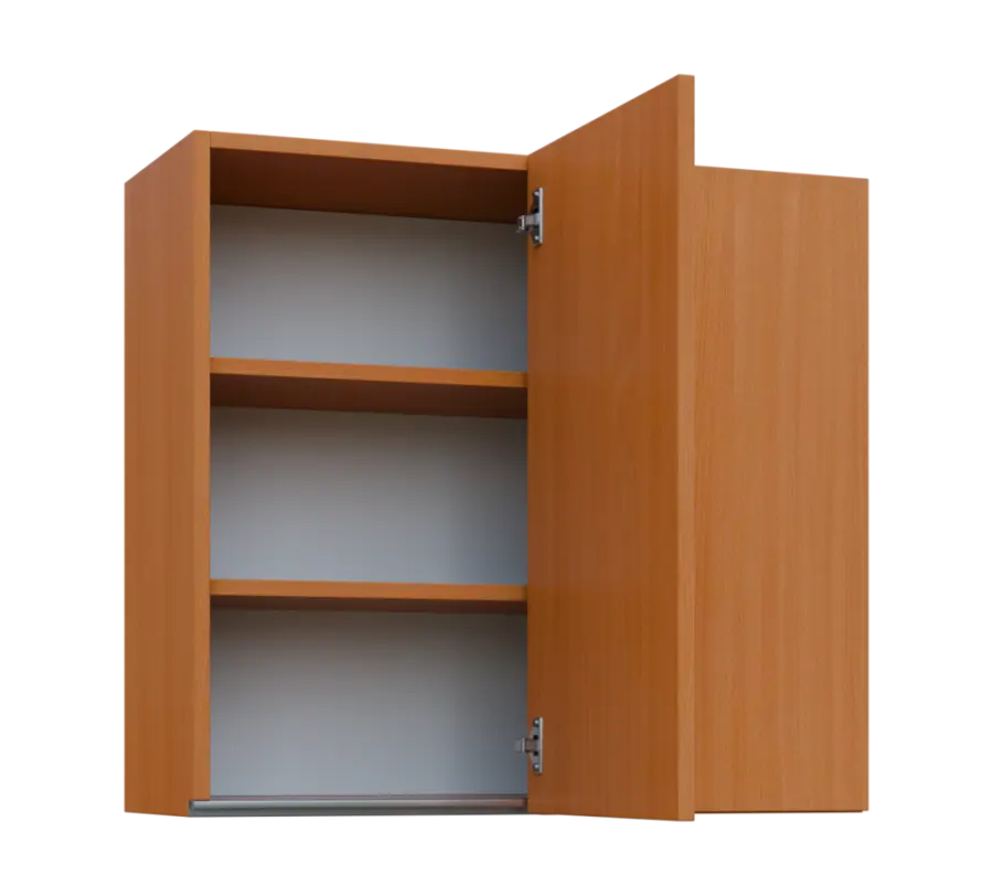 MHHR - 8 horní skříňka, 1-dveřová, rohová, pravá, 730x800x300, buk royal